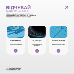 Килимок для йоги професійний EasyFit Pro каучук 5 мм Блакитний