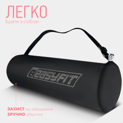 Килимок для йоги та фітнесу EasyFit TPE+TC 6 мм двошаровий + чохол рожевий-св. рожевий