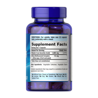 Vitamin C-1000 mg with Bioflavonoids - 100 caps