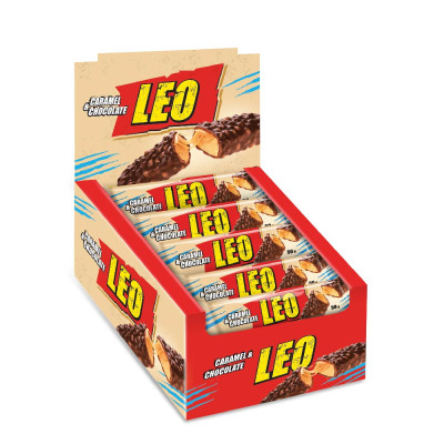 Бокс "LEO BAR" - 20x50g Caramel Chocolate Бокс "LEO BAR" - 20x50g Caramel Chocolate