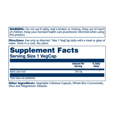Alpha Lipoic Acid 250mg - 60 vcaps