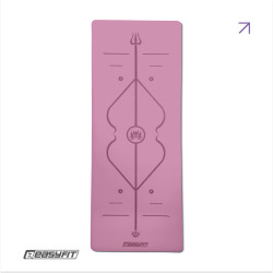 Килимок для йоги професійний EasyFit Pro каучук 5 мм Рожевий
