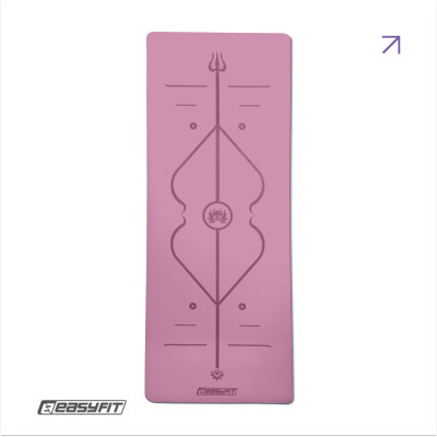 Килимок для йоги професійний EasyFit Pro каучук 5 мм Рожевий