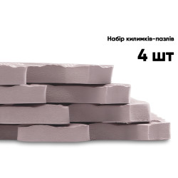 Татамі мат EasyFit SwallowTail 4 шт (60х60х1 см) пазл хвіст ластівки бежевий
