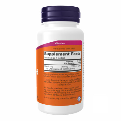 VIT D-3 1000IU - 180 sgels
