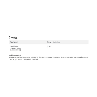 Chelated Zinc Mg - 250 Tab