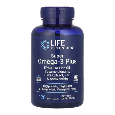 Super Omega-3 Plus EPA/DHA Fish Oil, Sesame Lignans, Olive Extract, Krill & Astaxanthin - 120 softgels Super Omega-3 Plus EPA/DHA Fish Oil, Sesame Lignans, Olive Extract, Krill & Astaxanthin - 120 softgels