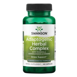 Adaptogenic Herbal Complex (Rhodiola Ashwagandha Ginseng) - 60caps