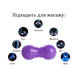 Масажний м'ячик EasyFit Goober з шипами фіолетовий