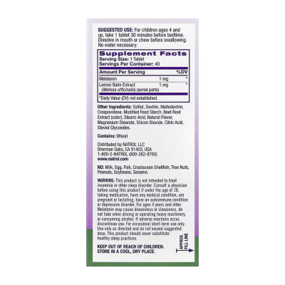 Kids Melatonin 1mg - 40 tabs