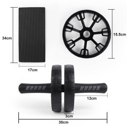Ролик для пресу EasyFit BLM подвійний чорний