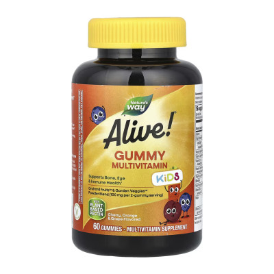Alive! Children's Gummy Multivitamin, Gluten Free, Made with Pectin - 60 Gummies Alive! Children's Gummy Multivitamin, Gluten Free, Made with Pectin - 60 Gummies
