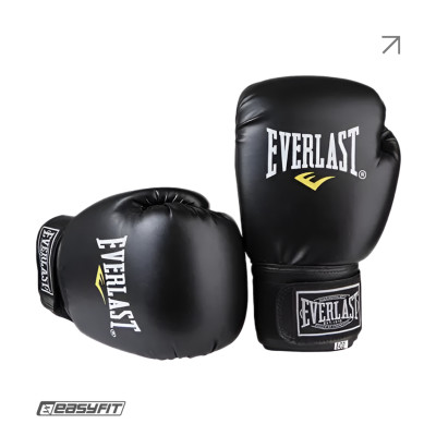 Рукавички для боксу Everlast 12 унцій (12 oz) чорні Рукавички для боксу Everlast 12 унцій (12 oz) чорні