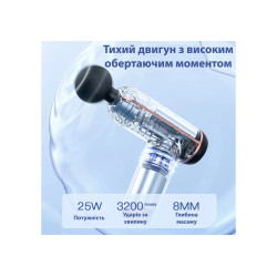 Масажний пістолет EasyFit Impact для тіла з 4 насадками