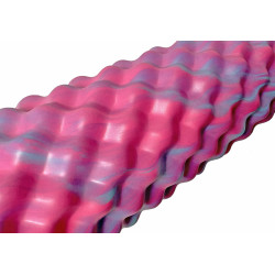 Масажний ролик EasyFit Bubbles 45 см Рожевий-блакитний