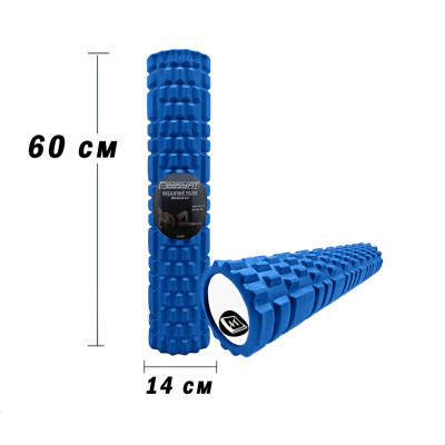 Масажний ролер EasyFit Grid Roller 60 см v.3.1 синій Масажний ролер EasyFit Grid Roller 60 см v.3.1 синій