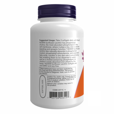 Sunflower Lecithin 1200 mg - 100 sgels