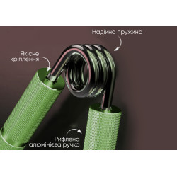Кистьовий еспандер EasyFit Hand Grip PRO 91 кг зелений (200 lb)
