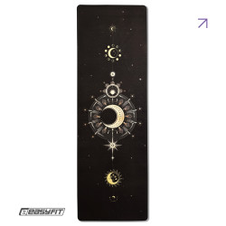 Килимок для йоги EasyFit BlackMoon (замша-каучук) чорний