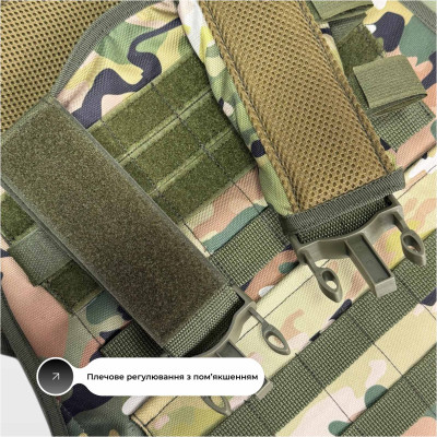 Плитоноска Pantsyr-2 (тактичний військовий жилет, бронежилет MOLLE) Multicam Original (Classic)