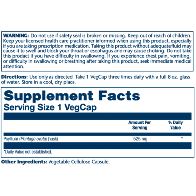 Psyllium Husk 525mg - 100 vcaps (Пошкоджена банка)