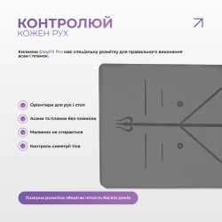 Килимок для йоги професійний EasyFit Pro каучук 5 мм Чорний