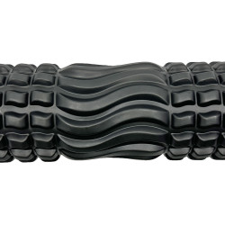 Масажний ролик EasyFit Wavyspines 33 см Чорний