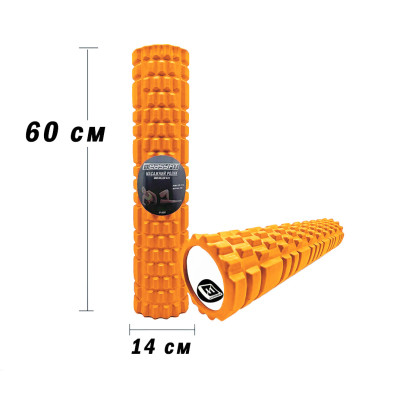 Масажний ролер EasyFit Grid Roller 60 см v.3.1 помаранчевий Масажний ролер EasyFit Grid Roller 60 см v.3.1 помаранчевий
