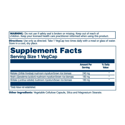 Mushroom Immune Complex 600mg - 100 vcaps