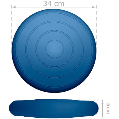 Балансувальна масажна подушка гладка EasyFit Balance Cushion Темно-синій