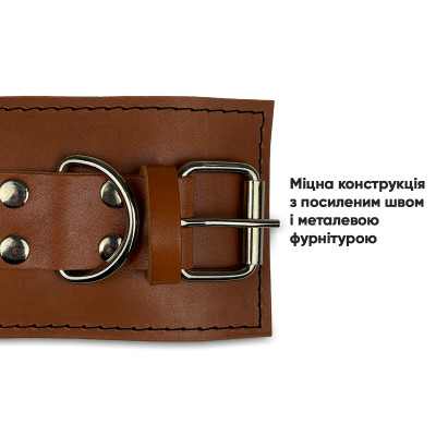 Манжета EasyFit F10 для тяги на тренажері (шкіра) коричнева