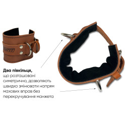 Манжета EasyFit F10 для тяги на тренажері (шкіра) коричнева