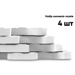 Татамі мат EasyFit SwallowTail 4 шт (60х60х1 см) пазл хвіст ластівки білий