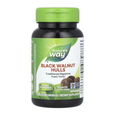 Black Walnut Hulls - 100 vcaps Black Walnut Hulls - 100 vcaps