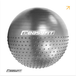 Фітбол 75 см EasyFit Hybrid сірий (фітбол напівмасажний)