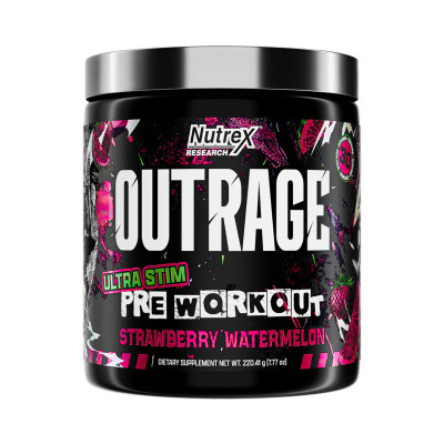 Outrage High‑Stim Pre‑Workout - 30 servings Strawberry Watermelon Outrage High‑Stim Pre‑Workout - 30 servings Strawberry Watermelon