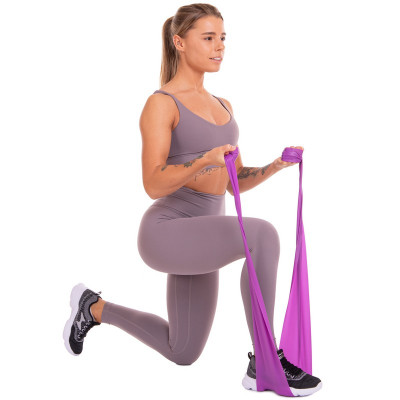 Стрічка латексна EasyFit 0.5 мм для пілатеса та йоги жовта