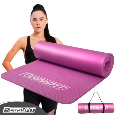Килимок для фітнесу та йоги EasyFit NBR 10 мм Рожевий