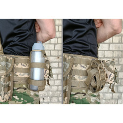 Підсумок під пляшку койот (MOLLE, підсумок на розгрузку, жилет, РПС)