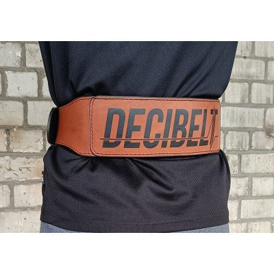 Пояс атлетичний EasyFit DeciBelt (шкіра) коричневий 2XL