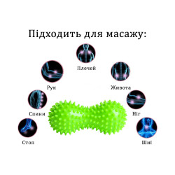 Масажний м'ячик EasyFit Goober з шипами зелений