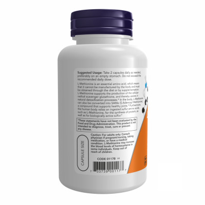 L-Methionine 500mg - 100 caps
