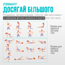 Резинки для фітнесу EasyFit MonoBand набір 5 шт