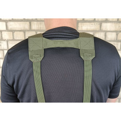 Тактичний пояс розвантажувальний РПС з кріпленнім MOLLE та плечовими лямками мультикам без підсумків